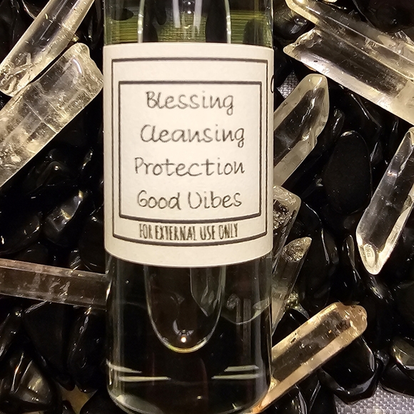 Mini 0.5oz/15mL Florida water 💧 Infused with black tourmaline & clear quartz - Picture 5 of 5